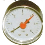 Οπίσθιο Μανόμετρο Οριζόντιο με Κόκκινη Ένδειξη